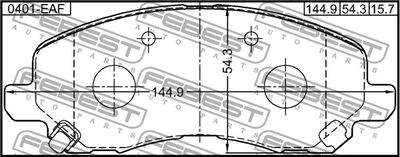 Колодки тормозные передние FEBEST 0401EAF