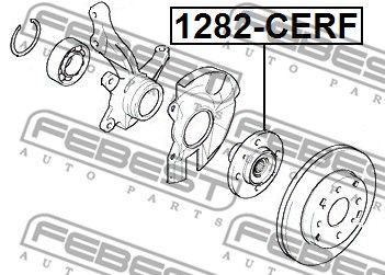 Ступица переднего колеса FEBEST 1282CERF