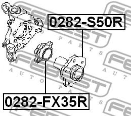 Ступица задняя без подшипника FEBEST 0282S50R
