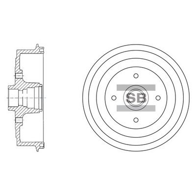 Барабан тормозной со ступицей SANGSIN SD3036