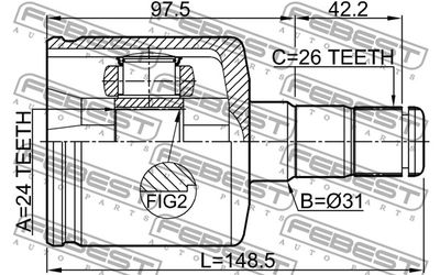 ШРУС внутренний левый FEBEST 2711S80ATLH
