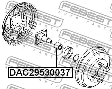 Подшипник ступицы задней FEBEST DAC29530037