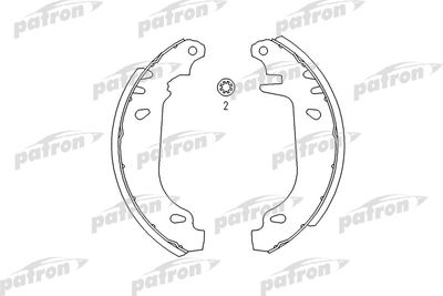 Колодки тормозные барабанные PATRON PSP243