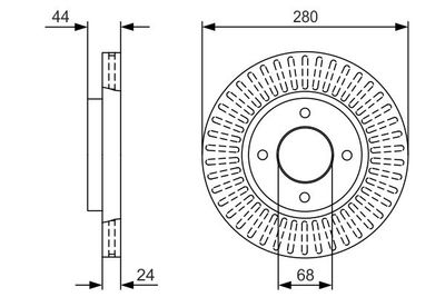 Диск тормозной BOSCH 0986479U62