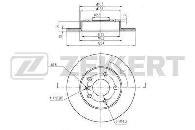 Диск тормозной задний Zekkert BS5246