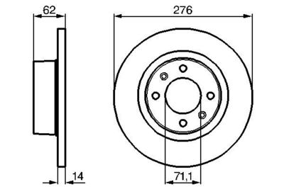 Диск тормозной задний BOSCH 0986478981