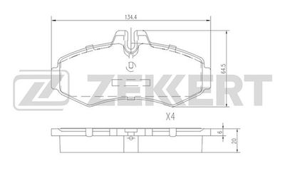 Колодки тормозные дисковые передние Zekkert BS1015