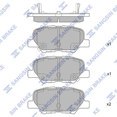 Колодки тормозные задние SANGSIN SP1731