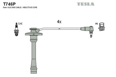 Провод высоковольтный TESLA T746P