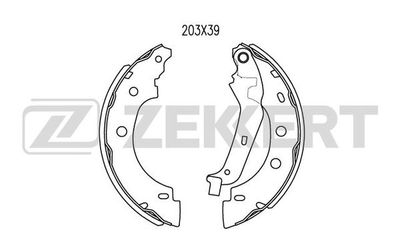 Колодки тормозные задние барабанные Zekkert BK4462