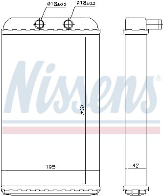 Радиатор отопителя NISSENS 73986