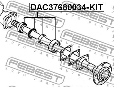 Подшипник ступицы FEBEST DAC37680034KIT
