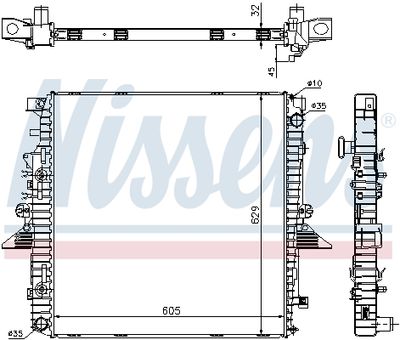 Радиатор системы охлаждения NISSENS 64320A