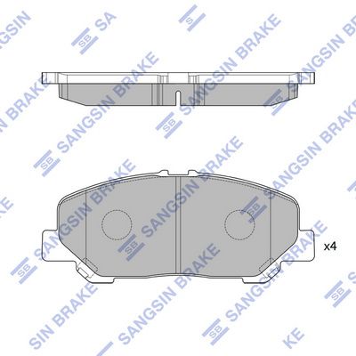 Колодки тормозные передние SANGSIN SP2183