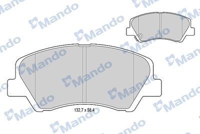 Колодки тормозные передние без датчика Mando MBF015271