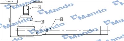 Наконечник рулевой тяги Mando DSA020622