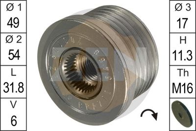 Шкив генератора MEAT&DORIA 45169