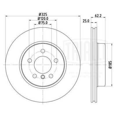 Диск тормозной передний TRIALLI DF263920