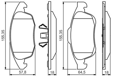 Колодки тормозные дисковые передние BOSCH 0986495258