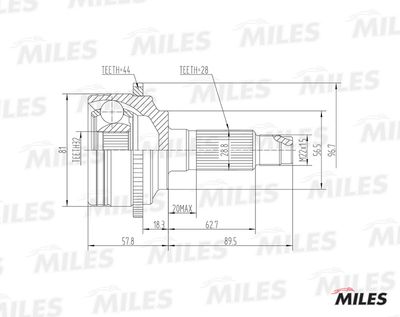 ШРУС наружный Miles GA20223