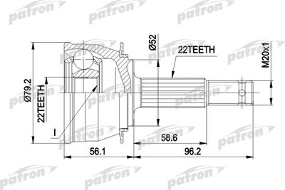 ШРУС наружный PATRON PCV1234