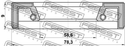 Сальник привода FEBEST 95FAY60780909X