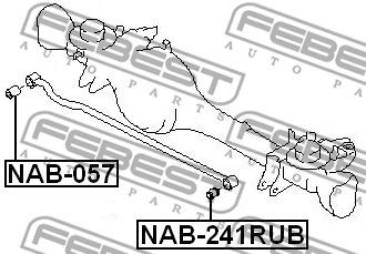 Сайлентблок заднего поперечного рычага FEBEST NAB241RUB