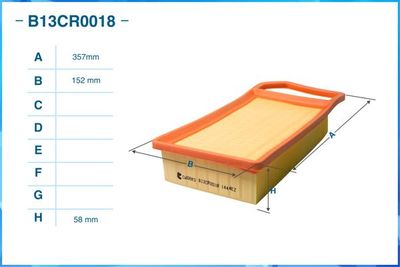 Фильтр воздушный CWORKS B13CR0018