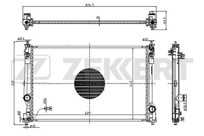 Радиатор охлаждения двигателя Zekkert MK1189