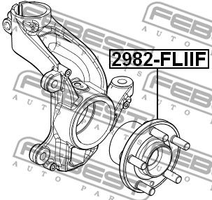 Ступица передняя FEBEST 2982FLIIF