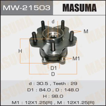 Ступица задняя Masuma MW21503