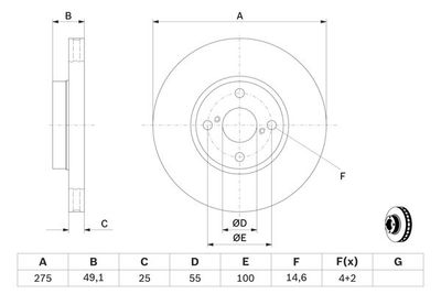 Диск тормозной BOSCH 0986479245