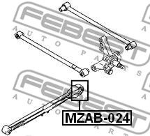 Сайлентблок задней продольной тяги FEBEST MZAB024