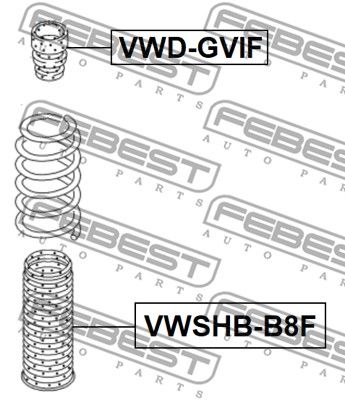 Пыльник амортизатора переднего FEBEST VWSHBB8F
