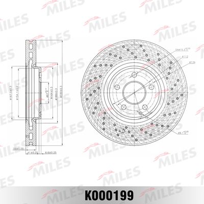 Диск тормозной передний Miles K000199
