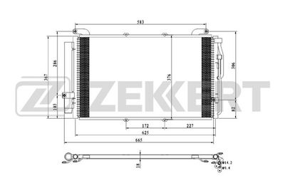 Радиатор кондиционера Zekkert MK3182