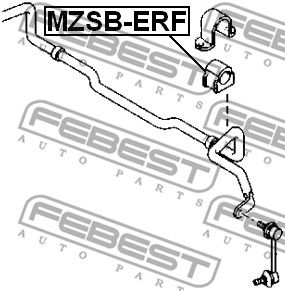 Втулка стабилизатора переднего FEBEST MZSBERF