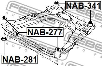 Сайлентблок FEBEST NAB341