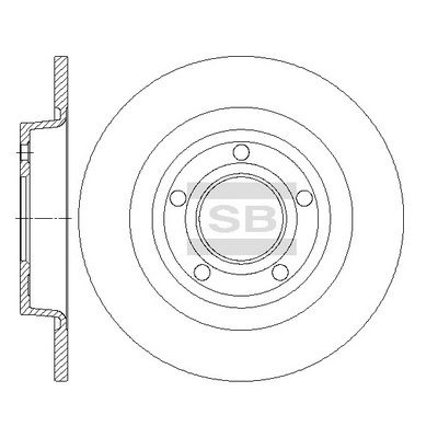 Диск тормозной задний SANGSIN SD4427