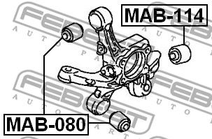 Сайлентблок FEBEST MAB114