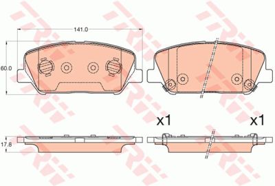 Колодки тормозные передние TRW GDB3582