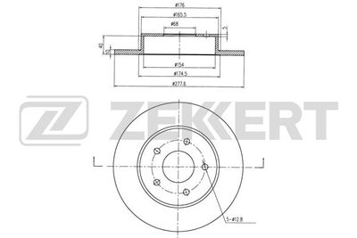 Диск тормозной задний Zekkert BS5465