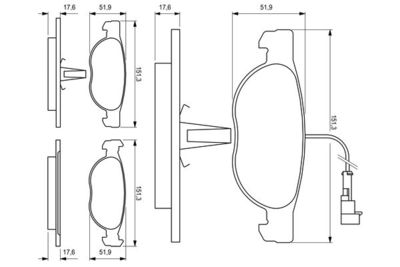 Колодки тормозные передние BOSCH 0986424246