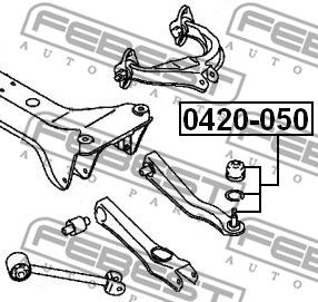 Опора шаровая рычага заднего FEBEST 0420050