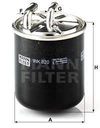 Фильтр топливный MANN-FILTER WK820