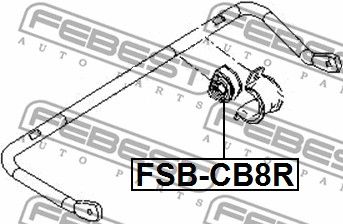 Втулка стабилизатора заднего FEBEST FSBCB8R