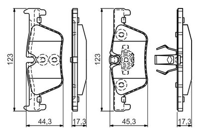Колодки тормозные дисковые задние BOSCH 0986494554