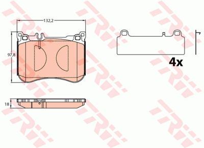 Колодки тормозные передние TRW GDB2144