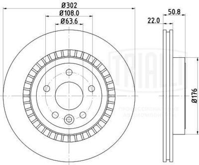 Диск тормозной задний TRIALLI DF106116