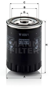 Фильтр масляный MANN-FILTER W8301